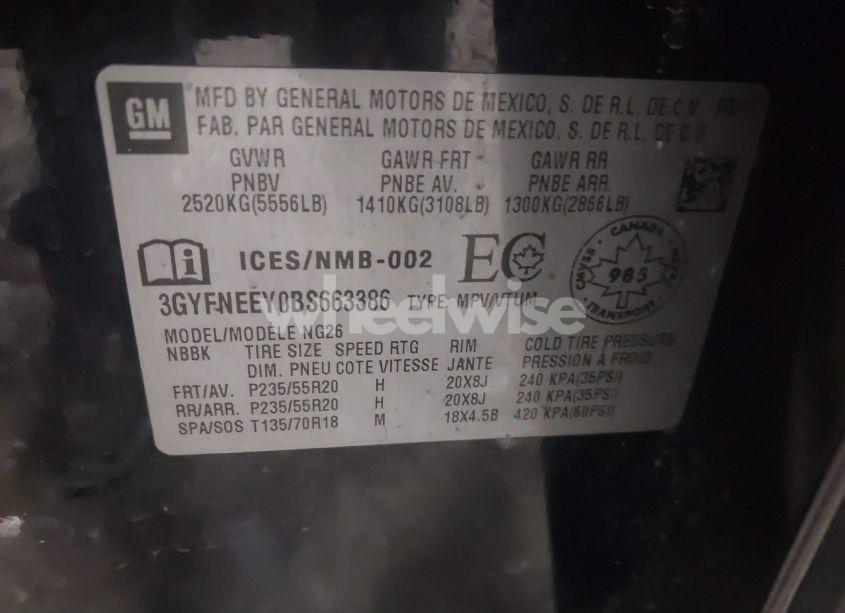 Photo 9 of 2011 Cadillac Srx PERFORMANCE COLLECTION (VIN 3GYFNEEY0BS663386)