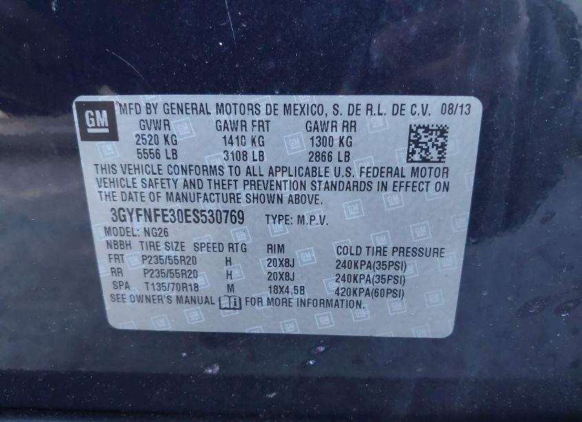 Photo 9 of 2014 Cadillac Srx PERFORMANCE COLLECTION (VIN 3GYFNFE30ES530769)