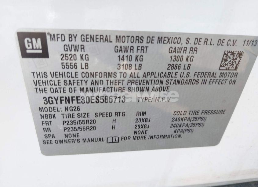 Photo 9 of 2014 Cadillac Srx PERFORMANCE COLLECTION (VIN 3GYFNFE30ES586713)