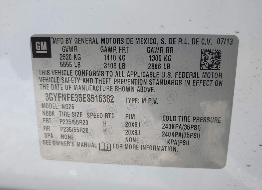 Photo 9 of 2014 Cadillac Srx PERFORMANCE COLLECTION (VIN 3GYFNFE35ES516382)