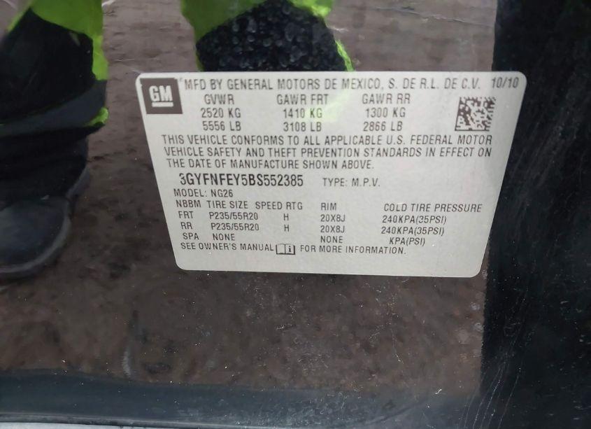 Photo 9 of 2011 Cadillac Srx PREMIUM COLLECTION (VIN 3GYFNFEY5BS552385)