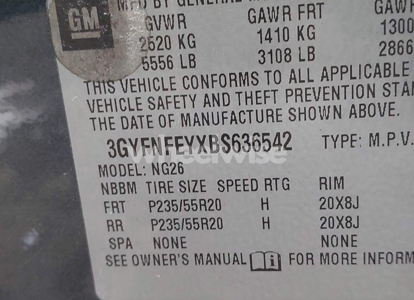 Photo 9 of 2011 Cadillac Srx PREMIUM COLLECTION (VIN 3GYFNFEYXBS636542)