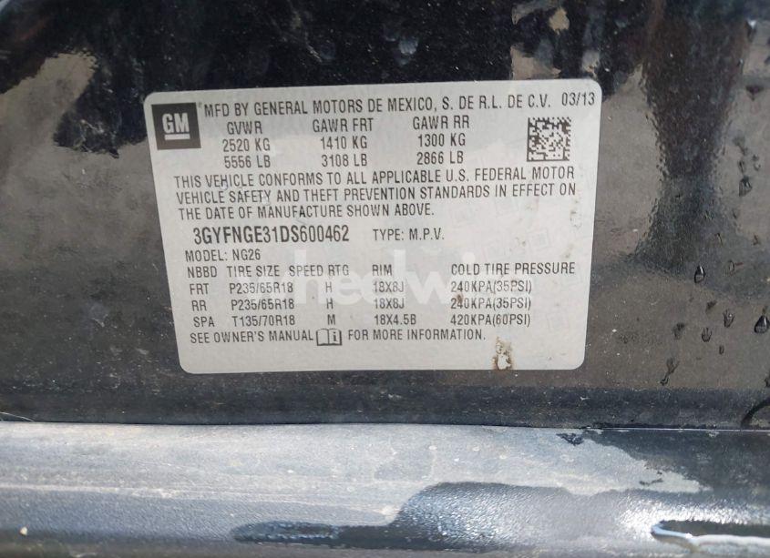 Photo 9 of 2013 Cadillac Srx LUXURY COLLECTION (VIN 3GYFNGE31DS600462)