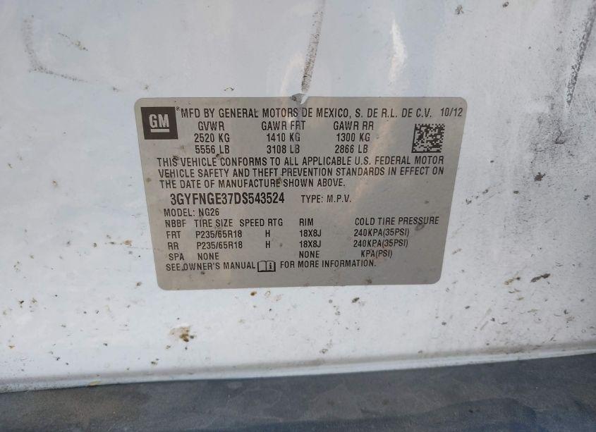 Photo 9 of 2013 Cadillac Srx LUXURY COLLECTION (VIN 3GYFNGE37DS543524)