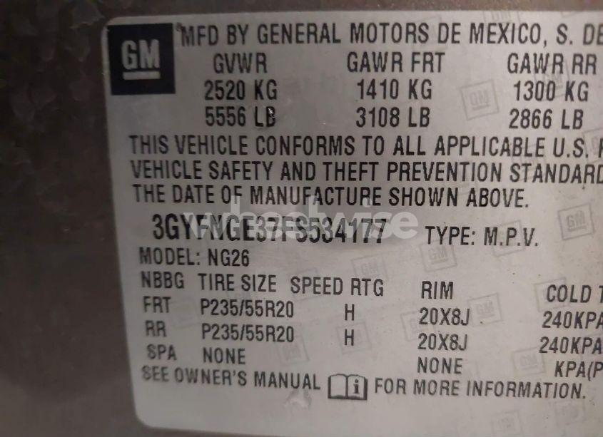 Photo 9 of 2015 Cadillac Srx PREMIUM COLLECTION (VIN 3GYFNGE37FS534177)