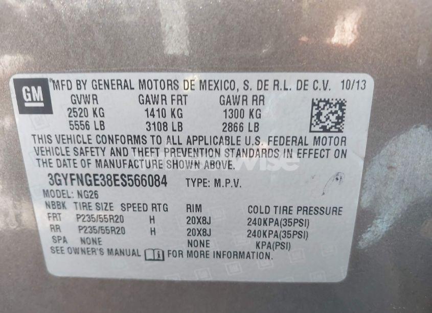 Photo 9 of 2014 Cadillac Srx PREMIUM COLLECTION (VIN 3GYFNGE38ES566084)