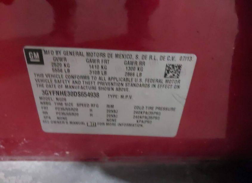 Photo 9 of 2013 Cadillac Srx PERFORMANCE COLLECTION (VIN 3GYFNHE30DS654938)