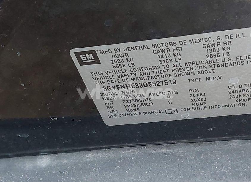 Photo 9 of 2013 Cadillac Srx PERFORMANCE COLLECTION (VIN 3GYFNHE33DS527519)