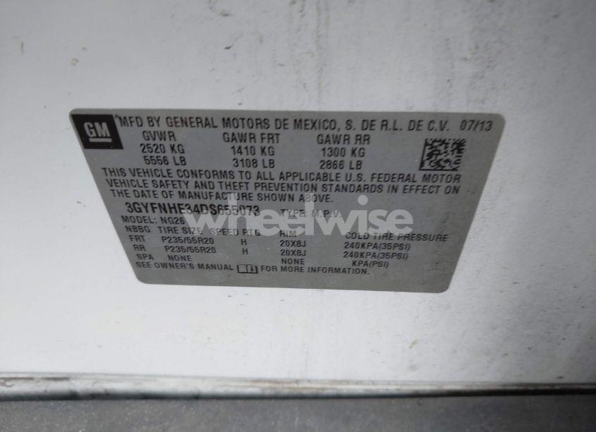 Photo 9 of 2013 Cadillac Srx PERFORMANCE COLLECTION (VIN 3GYFNHE34DS655073)