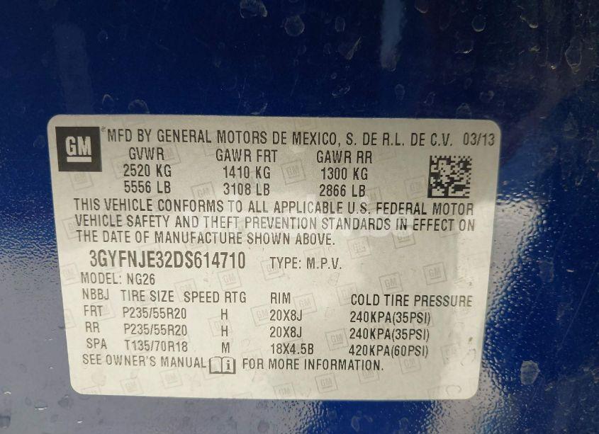 Photo 9 of 2013 Cadillac Srx PREMIUM COLLECTION (VIN 3GYFNJE32DS614710)