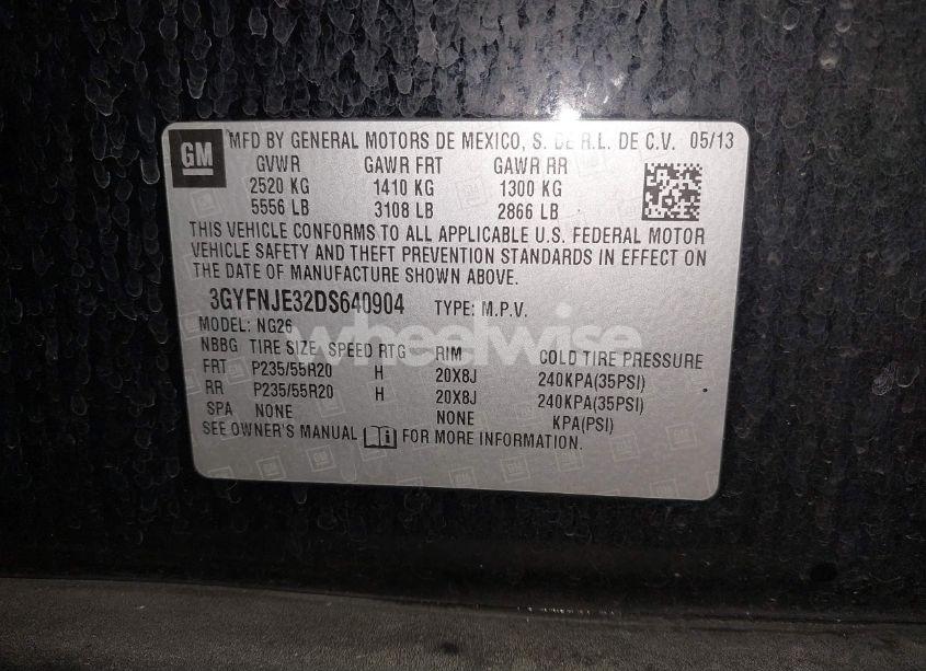 Photo 9 of 2013 Cadillac Srx PREMIUM COLLECTION (VIN 3GYFNJE32DS640904)