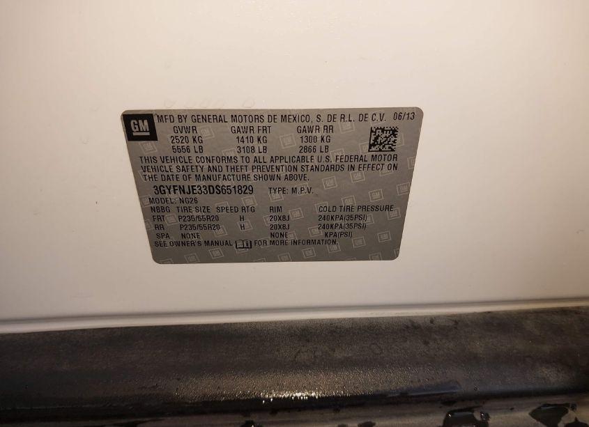 Photo 9 of 2013 Cadillac Srx PREMIUM COLLECTION (VIN 3GYFNJE33DS651829)