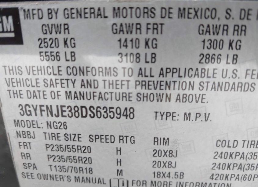 Photo 9 of 2013 Cadillac Srx PREMIUM COLLECTION (VIN 3GYFNJE38DS635948)