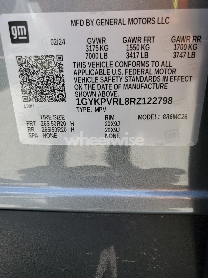 Photo 13 of 2024 CADILLAC LYRIQ SPORT (VIN 3GYK3DMR2SS207690)