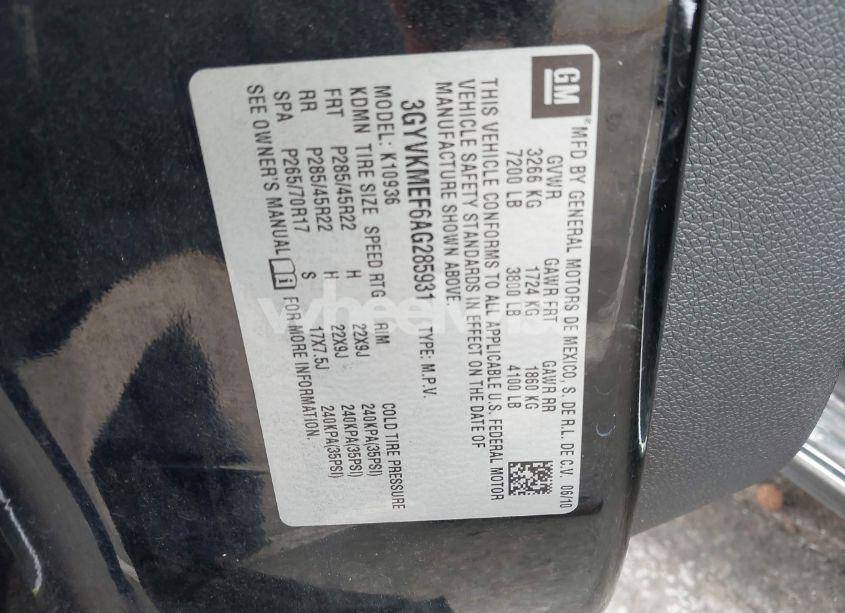 Photo 9 of 2010 Cadillac Escalade EXT LUXURY (VIN 3GYVKMEF6AG285931)