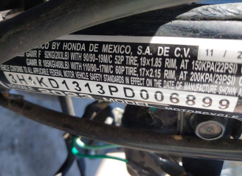 Photo 10 of 2023 Honda Xr150l E (VIN 3H1KD1313PD006899)