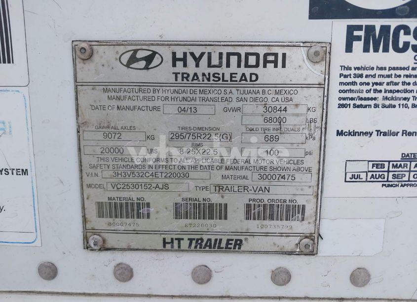 Photo 9 of 2014 Hyundai Translead INC HYUNDAI TRANSLEAD INC (VIN 3H3V532C4ET220030)