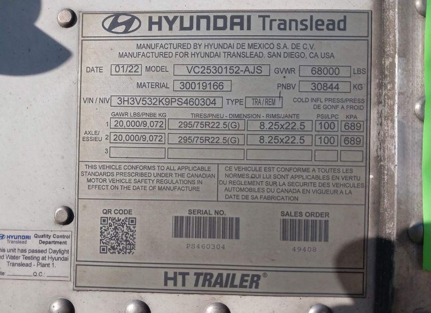 Photo 9 of 2023 Hyundai Translead INC HYUNDAI TRANSLEAD INC (VIN 3H3V532K9PS460304)