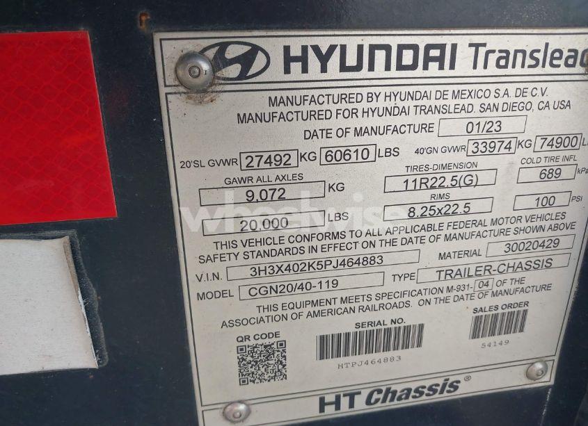 Photo 9 of 2023 Hyundai Translead INC UNKNOWN (VIN 3H3X402K5PJ464883)