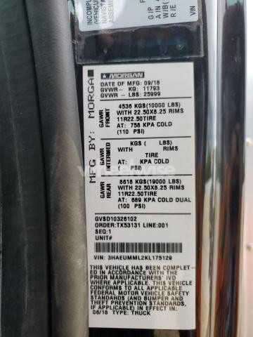 Photo 6 of 2019 INTERNATIONAL MV607 (VIN 3HAEUMML2KL175129)