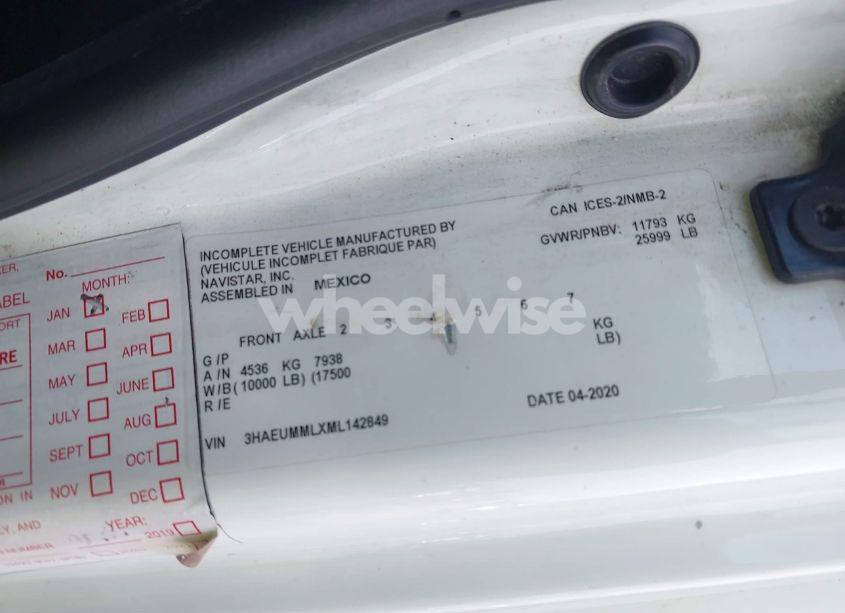 Photo 8 of 2021 International Mv (VIN 3HAEUMMLXML142849)