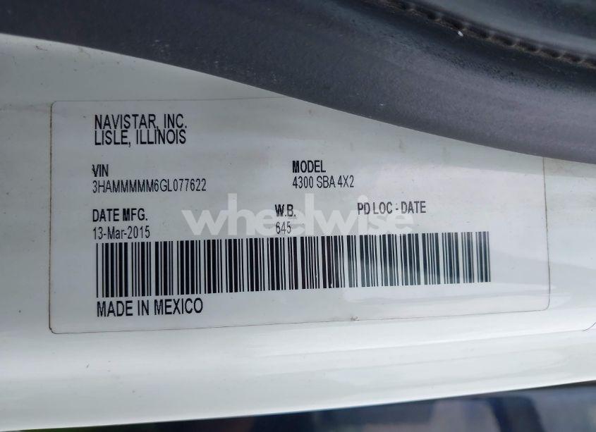 Photo 8 of 2016 International 4000 4300 (VIN 3HAMMMMM6GL077622)