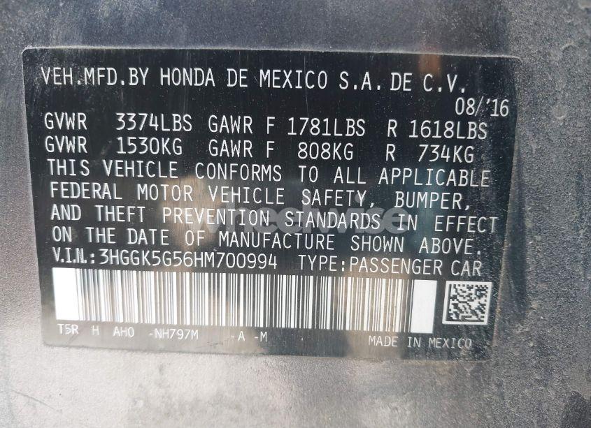 Photo 9 of 2017 Honda Fit LX (VIN 3HGGK5G56HM700994)