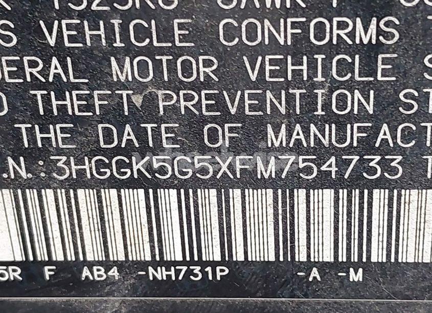 Photo 9 of 2015 Honda Fit LX (VIN 3HGGK5G5XFM754733)