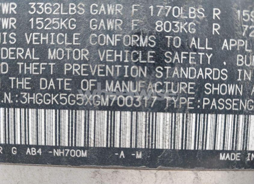 Photo 9 of 2016 Honda Fit LX (VIN 3HGGK5G5XGM700317)