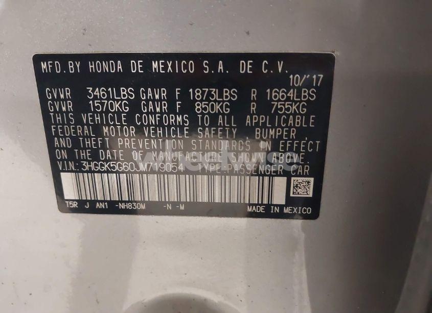 Photo 9 of 2018 Honda Fit SPORT (VIN 3HGGK5G60JM719054)