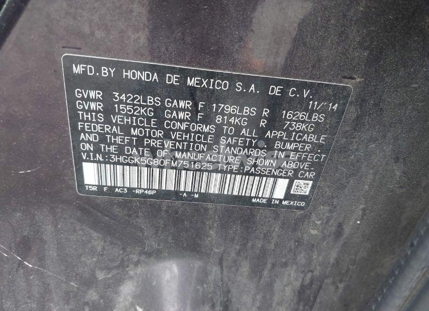 Photo 9 of 2015 Honda Fit EX (VIN 3HGGK5G80FM751625)