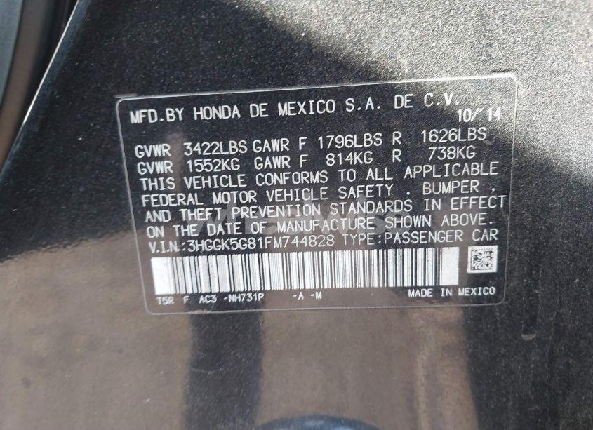 Photo 9 of 2015 Honda Fit EX (VIN 3HGGK5G81FM744828)