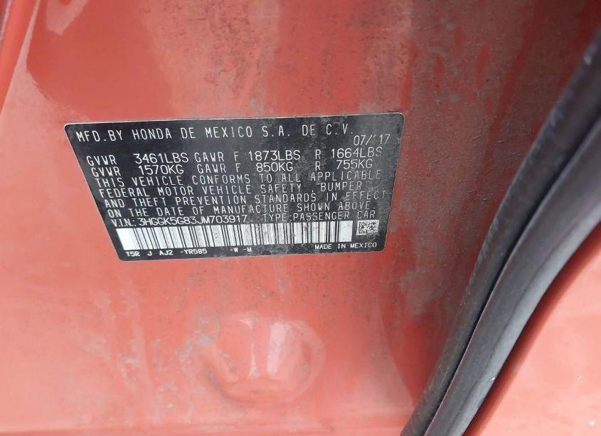 Photo 9 of 2018 Honda Fit EX (VIN 3HGGK5G83JM703917)