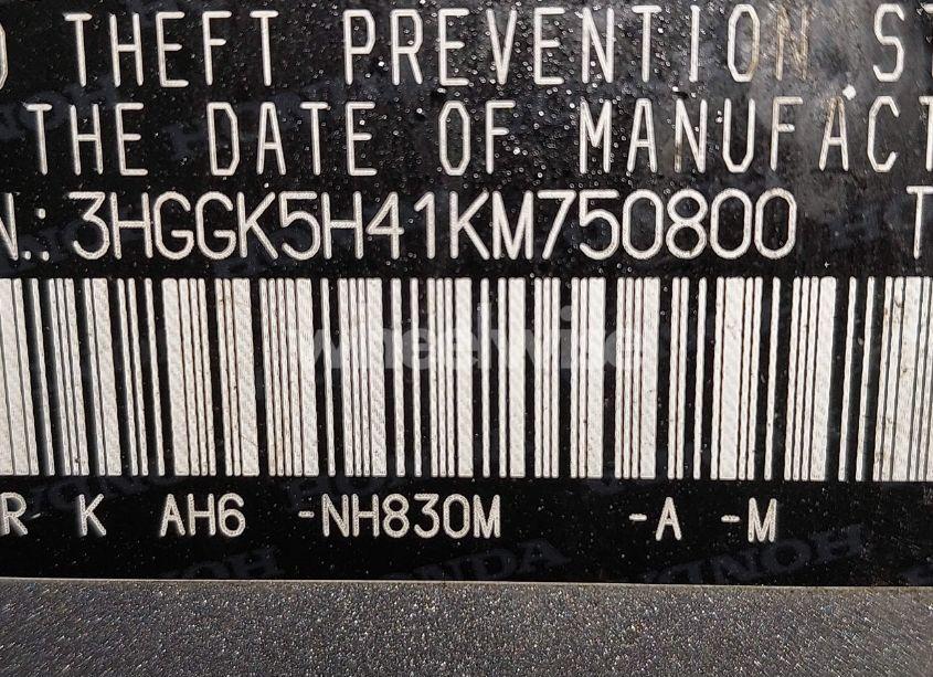 Photo 9 of 2019 Honda Fit LX (VIN 3HGGK5H41KM750800)