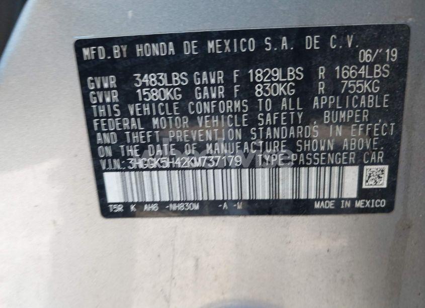 Photo 9 of 2019 Honda Fit LX (VIN 3HGGK5H42KM737179)