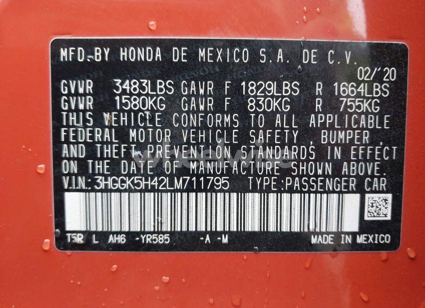 Photo 9 of 2020 Honda Fit LX (VIN 3HGGK5H42LM711795)