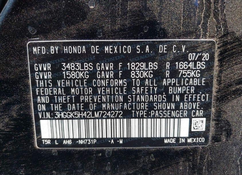 Photo 9 of 2020 Honda Fit LX (VIN 3HGGK5H42LM724272)