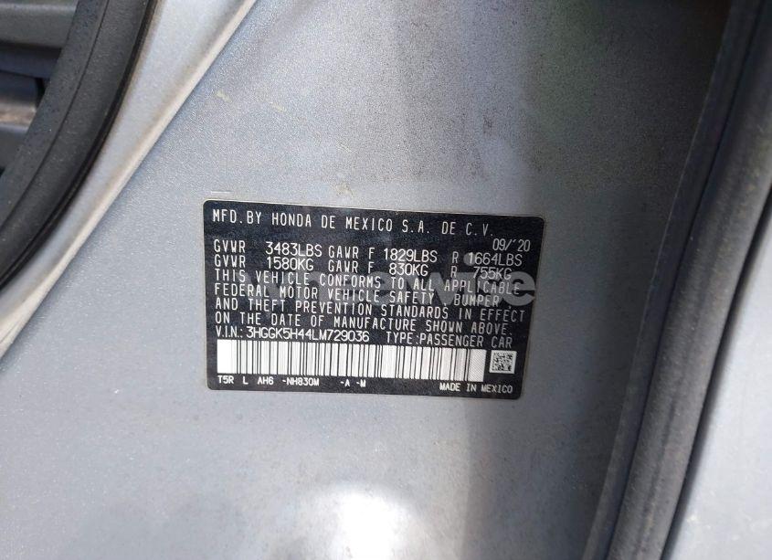 Photo 9 of 2020 Honda Fit LX (VIN 3HGGK5H44LM729036)