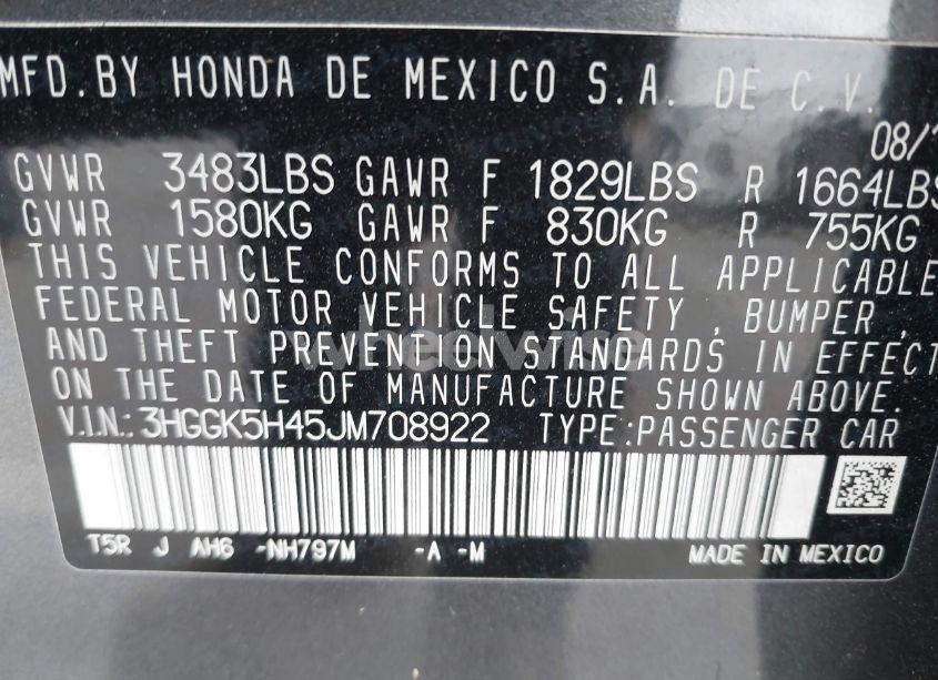 Photo 9 of 2018 Honda Fit LX (VIN 3HGGK5H45JM708922)