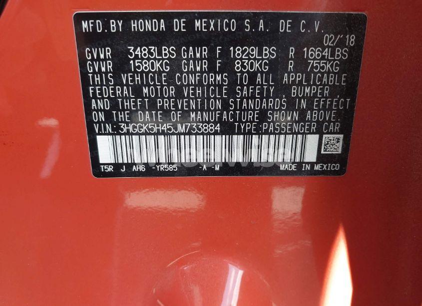 Photo 9 of 2018 Honda Fit LX (VIN 3HGGK5H45JM733884)