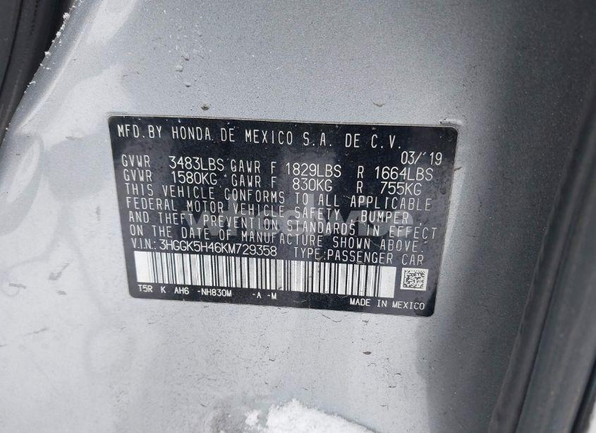 Photo 9 of 2019 Honda Fit LX (VIN 3HGGK5H46KM729358)