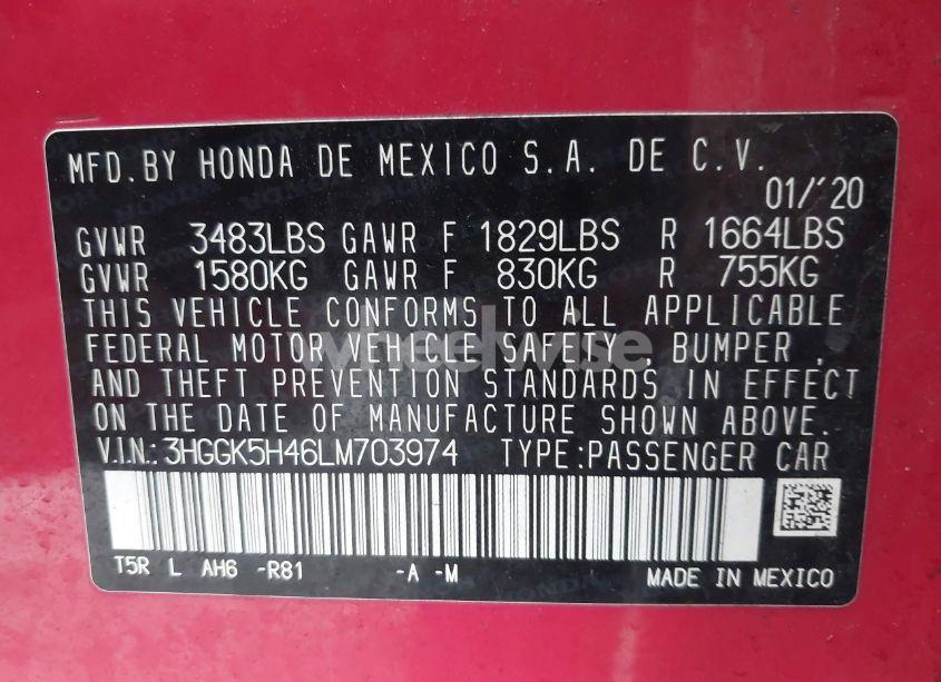 Photo 9 of 2020 Honda Fit LX (VIN 3HGGK5H46LM703974)