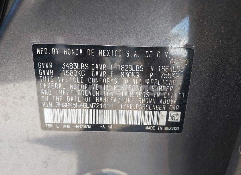 Photo 9 of 2020 Honda Fit LX (VIN 3HGGK5H46LM721410)