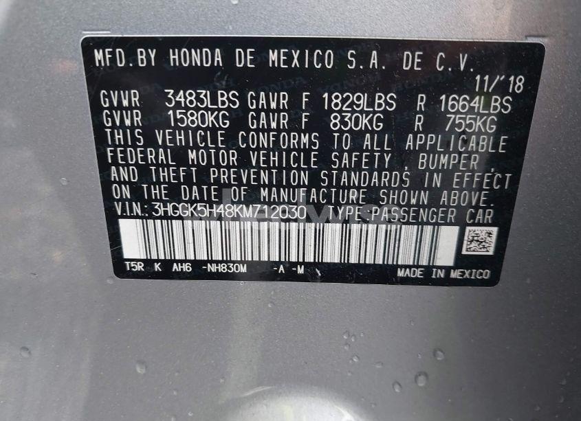 Photo 9 of 2019 Honda Fit LX (VIN 3HGGK5H48KM712030)