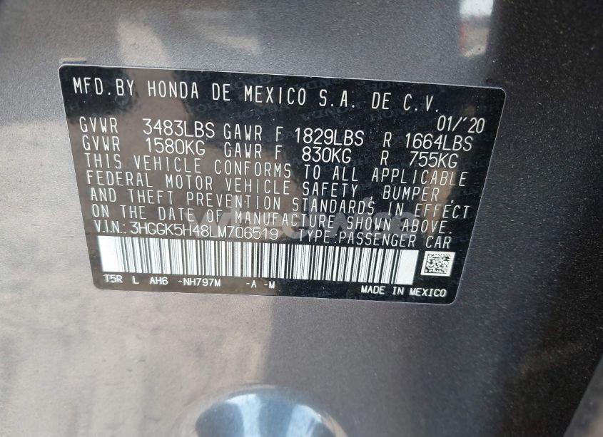 Photo 9 of 2020 Honda Fit LX (VIN 3HGGK5H48LM706519)