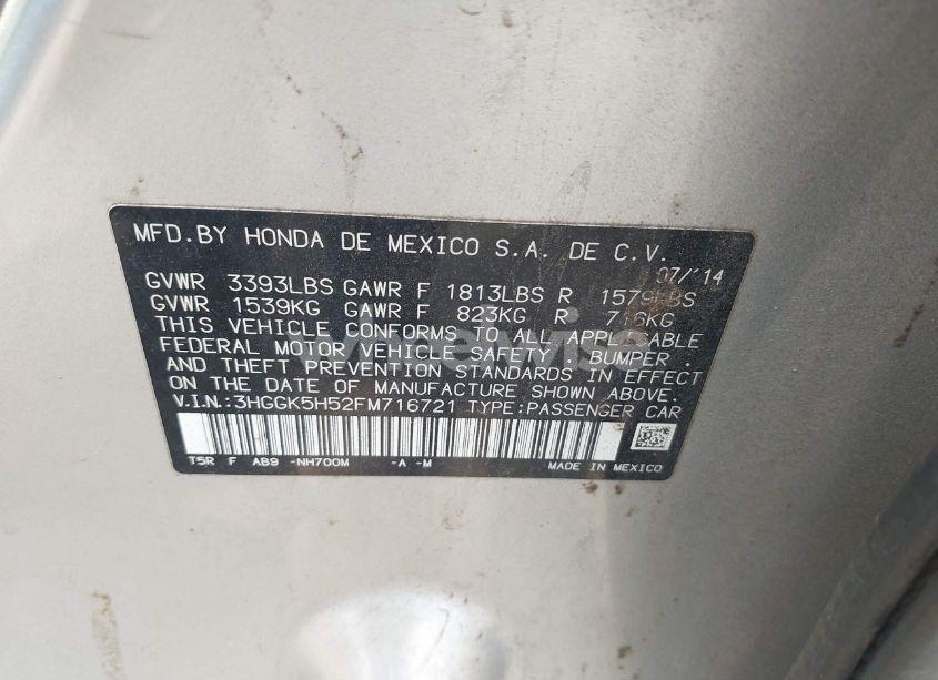 Photo 9 of 2015 Honda Fit LX (VIN 3HGGK5H52FM716721)