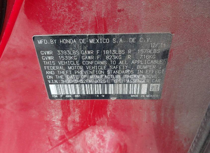 Photo 9 of 2015 Honda Fit LX (VIN 3HGGK5H52FM760251)