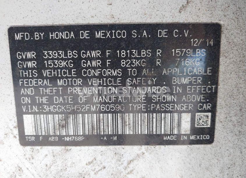 Photo 9 of 2015 Honda Fit LX (VIN 3HGGK5H52FM760590)