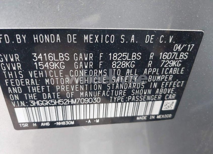 Photo 9 of 2017 Honda Fit LX (VIN 3HGGK5H52HM709030)