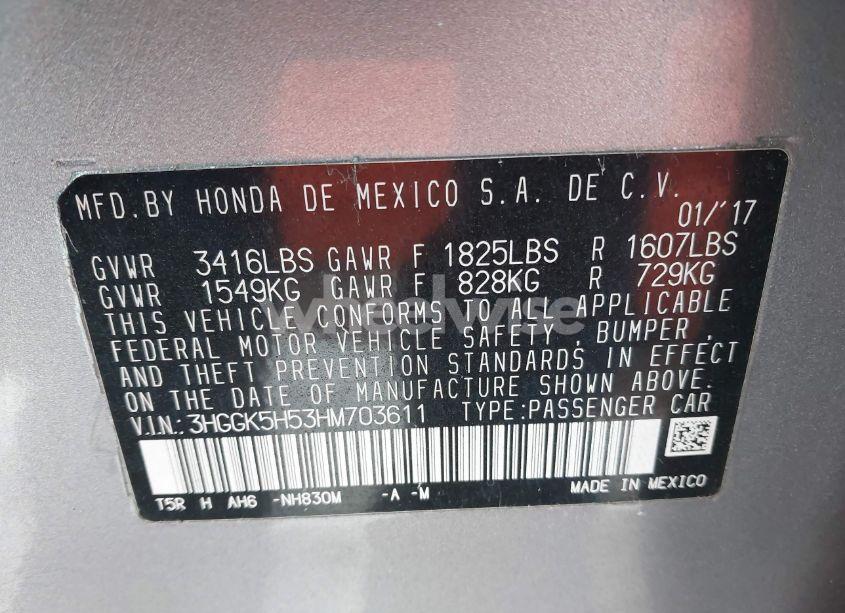 Photo 9 of 2017 Honda Fit LX (VIN 3HGGK5H53HM703611)